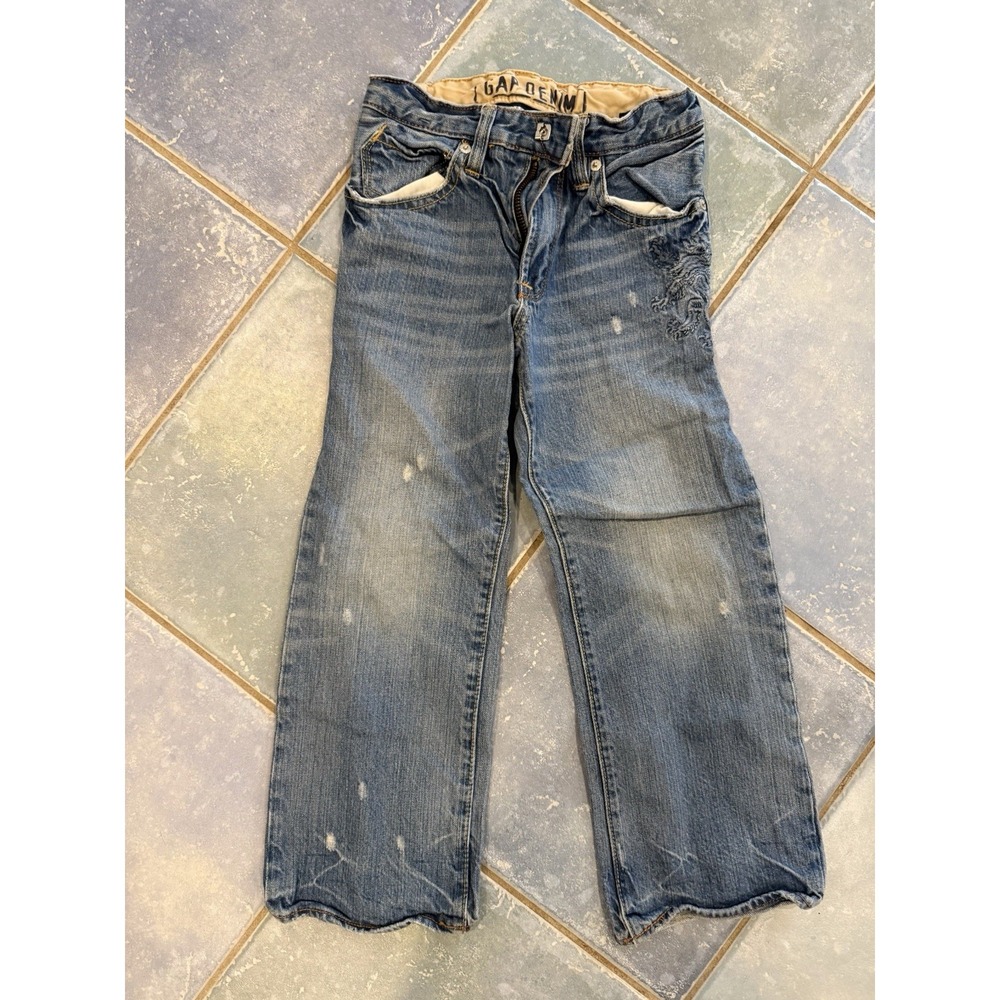 Gap Kids Denim Original Fit  Jeans Boys 6 Dragon Graphic